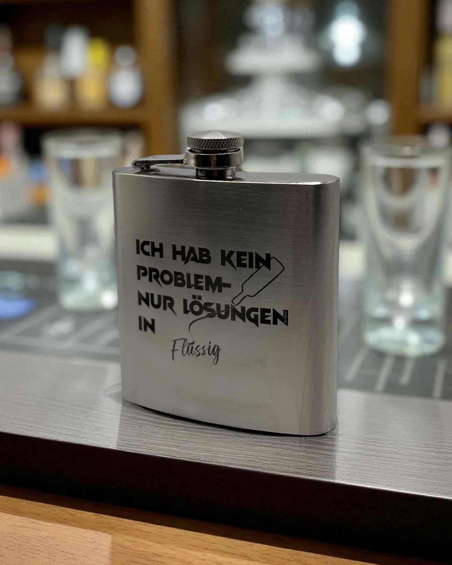 Flachmann aus Edelstahl