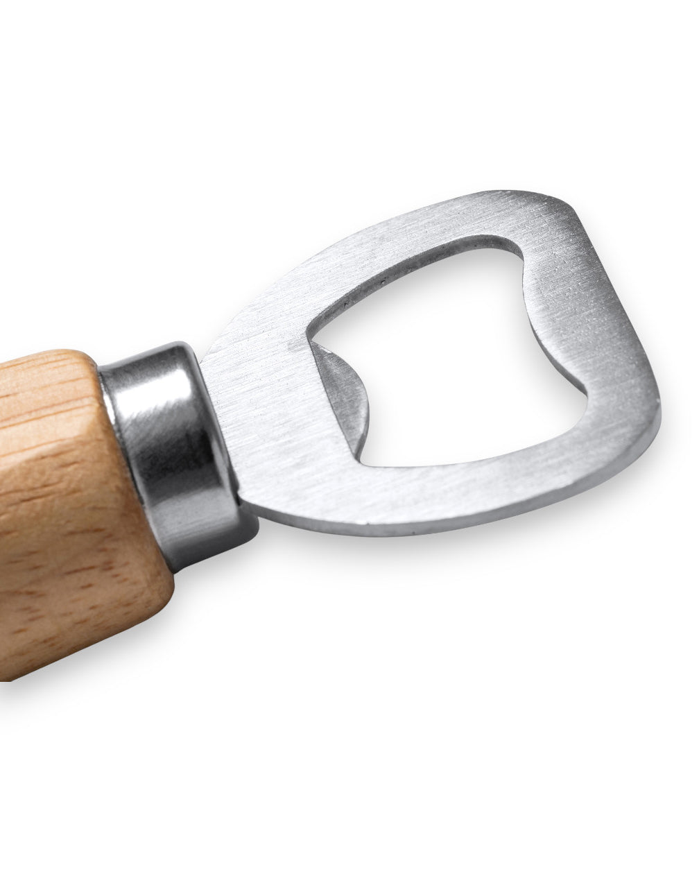 Flaschenöffner aus Edelstahl mit Holzgriff